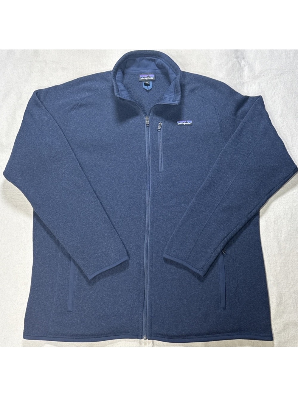 Patagonia Better Sweater Full Zip Fleece Jacket Mens Sz XXL Navy Blue Logo